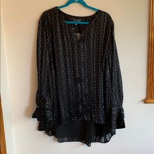 Hi-lo Black and White Polka Dot Tunic